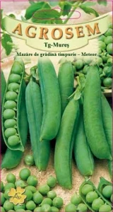 Seminte Mazare de gradina Meteor 100g - Seminte soi timpuriu, mazare boabe dulci, gustoase, Agrosem
